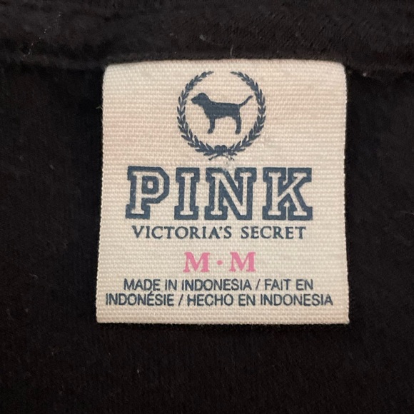 PINK Victorias Secret Love Pink Sequin Women Tee Y2K 2000s Snake Skin Swoop Neck - Picture 3 of 4